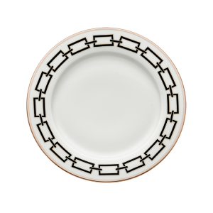 Ginori Catene Black Round Flat Plate - 12"
